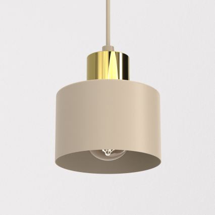 Pendel på kabel PARKLA 1xE27/15W/230V beige/guld