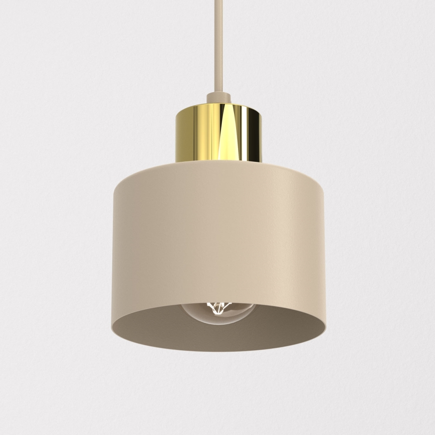 Pendel på kabel PARKLA 1xE27/15W/230V beige/guld