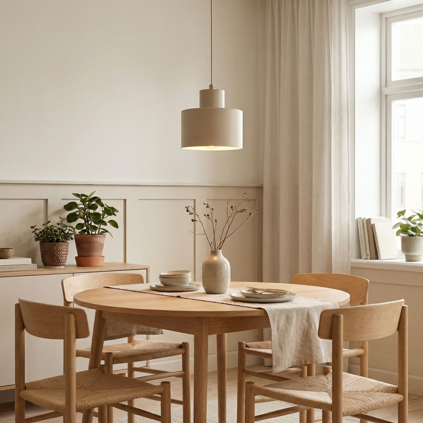 Pendel på kabel PARKLA 1xE27/15W/230V beige
