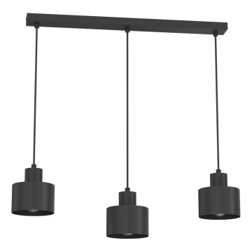 Pendel på kabel PARKLA 3xE27/15W/230V sort