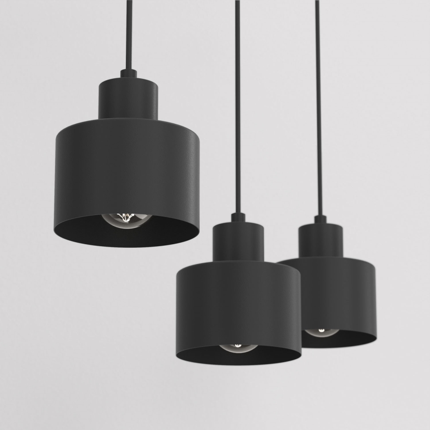 Pendel på kabel PARKLA 3xE27/15W/230V sort