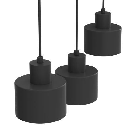 Pendel på kabel PARKLA 3xE27/15W/230V sort