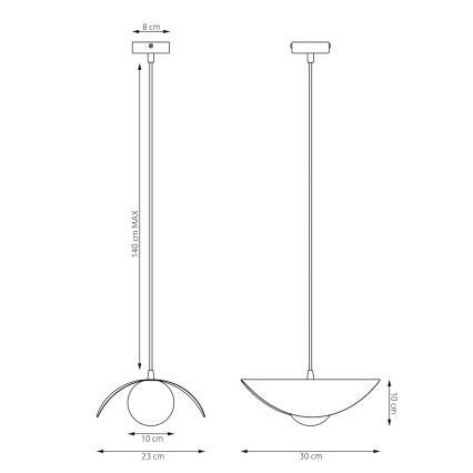 Pendel på kabel RITUAL 1xG9/8W/230V, beige