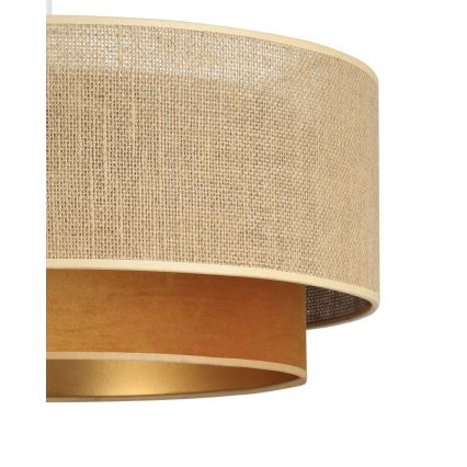 Pendel på kabel SARTA 1xE27/60W/230V Ø 45 cm kobber/jute