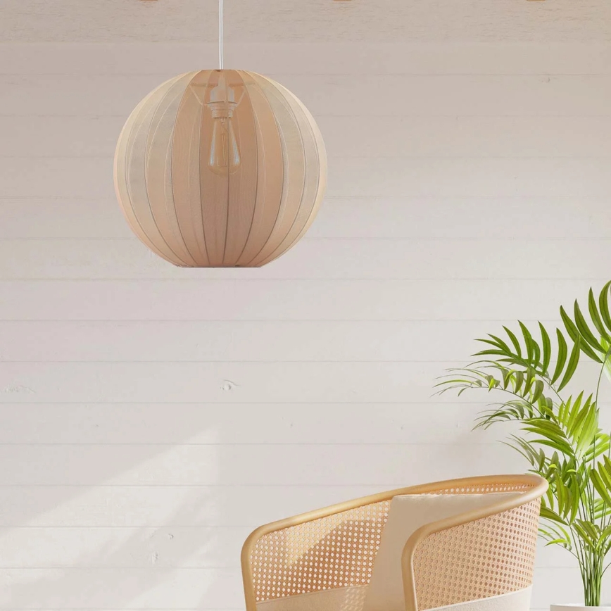 Pendel på kabel SENSAI 1xE27/20W/230V Ø 40 cm beige