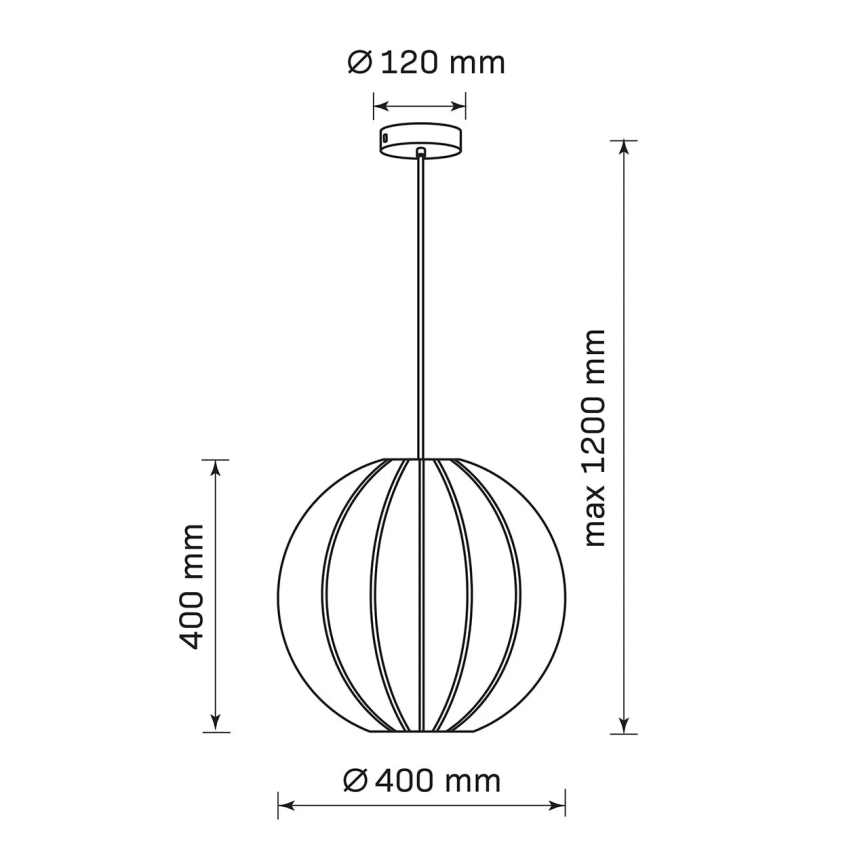 Pendel på kabel SENSAI 1xE27/20W/230V Ø 40 cm beige