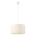 Pendel på kabel SIRJA PLISADO 1xE27/15W/230V Ø 35 cm cremefarvet