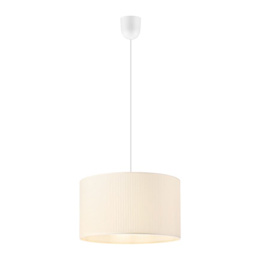 Pendel på kabel SIRJA PLISADO 1xE27/15W/230V Ø 35 cm cremefarvet