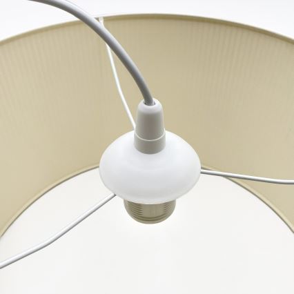 Pendel på kabel SIRJA PLISADO 1xE27/15W/230V Ø 35 cm cremefarvet