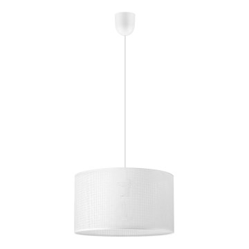Pendel på kabel SIRJA PLISADO, 1xE27/15W/230V, Ø 35 cm, hvid