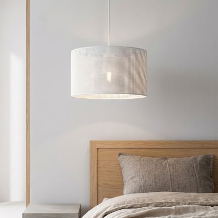 Pendel på kabel SIRJA PLISADO, 1xE27/15W/230V, Ø 35 cm, hvid
