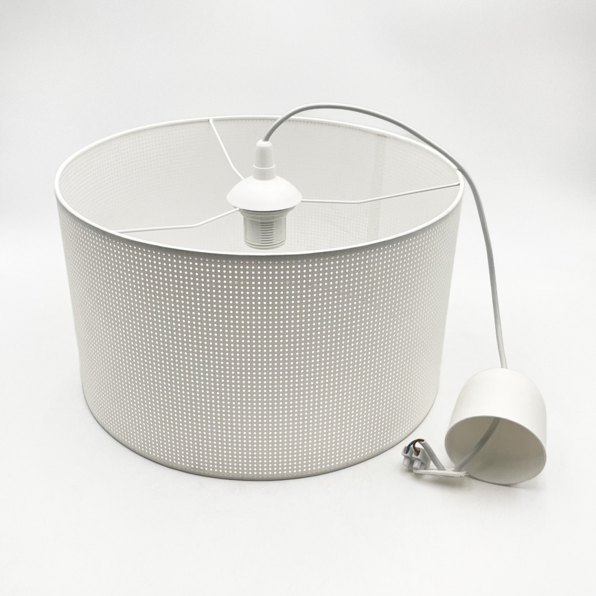 Pendel på kabel SIRJA PLISADO, 1xE27/15W/230V, Ø 35 cm, hvid