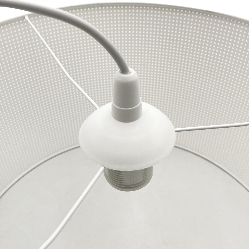 Pendel på kabel SIRJA PLISADO, 1xE27/15W/230V, Ø 35 cm, hvid