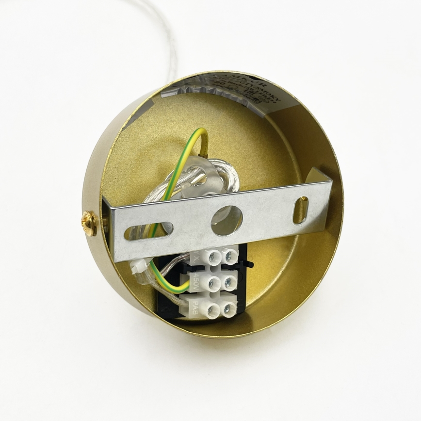 Pendel på kabel SOLARI 9xE14/15W/230V guld/røget sort