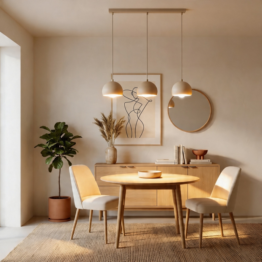 Pendel på kabel SOOL 3xE27/15W/230V, beige