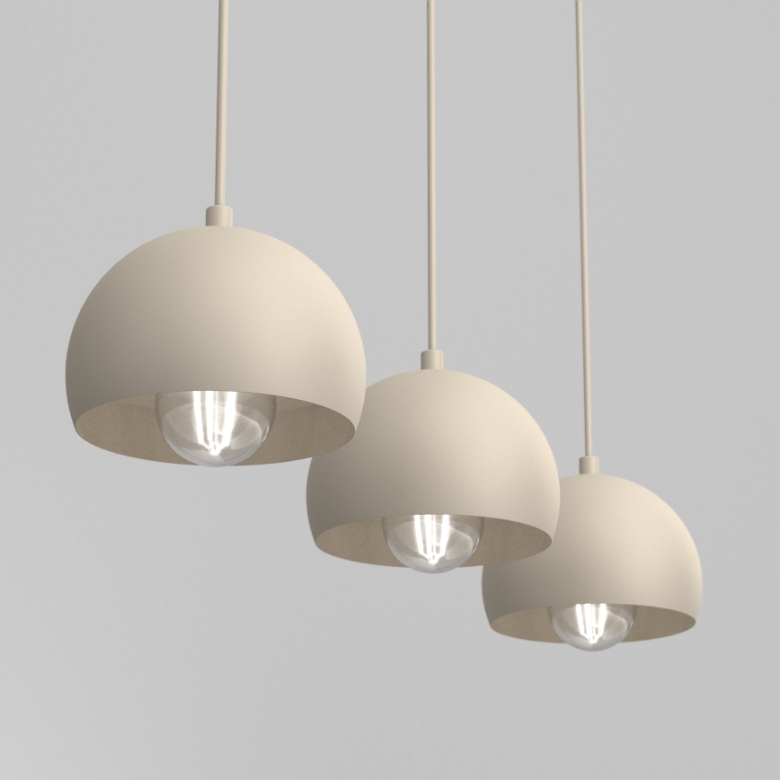 Pendel på kabel SOOL 3xE27/15W/230V, beige