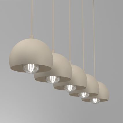 Pendel på kabel SOOL 5xE27/15W/230V beige