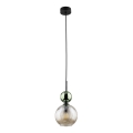 Pendel på kabel SOPHIA 1xE14/10W/230V sort/grøn/røget beige