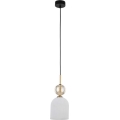 Pendel på kabel SOPHIA 1xE14/10W/230V sort/røgfarvet beige/hvid