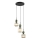 Pendel på kabel SOPHIA 3xE14/10W/230V sort/grøn/røget beige