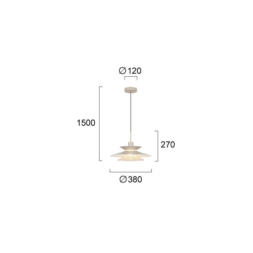 Pendel på kabel STEVI 1xE27/40W/230V beige