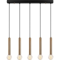 Pendel på kabel TEMPO 5xE27/40W/230V, guldfinish