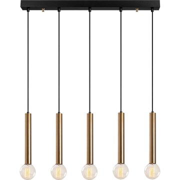 Pendel på kabel TEMPO 5xE27/40W/230V, guldfinish