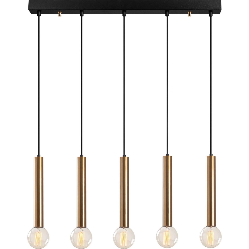 Pendel på kabel TEMPO 5xE27/40W/230V, guldfinish