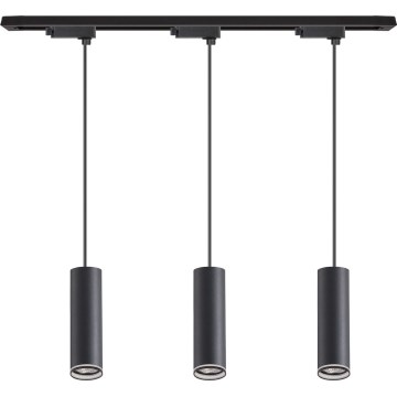 Pendel på kabel til skinnesystemet PIPE 3xGU10/10W/230V, sort