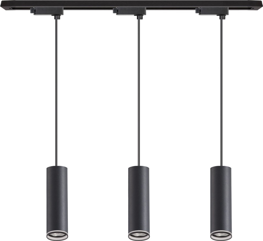 Pendel på kabel til skinnesystemet PIPE 3xGU10/10W/230V, sort