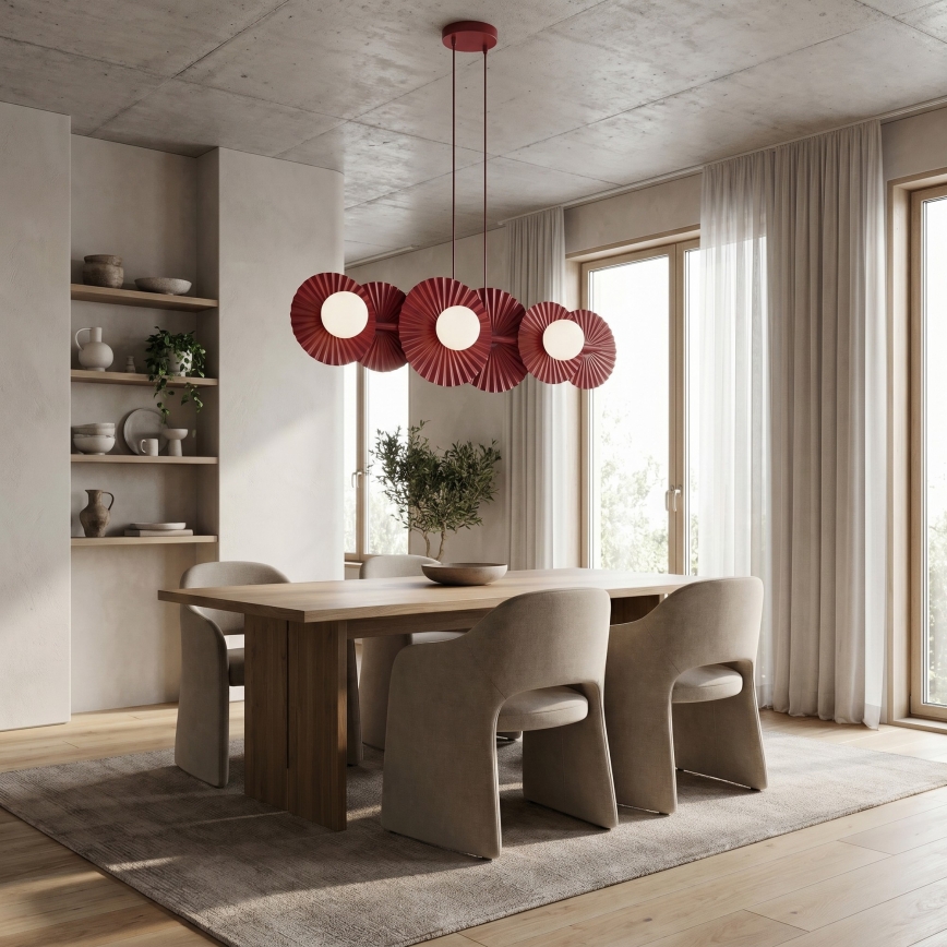 Pendel på kabel UMBRA 6xG9/8W/230V rød