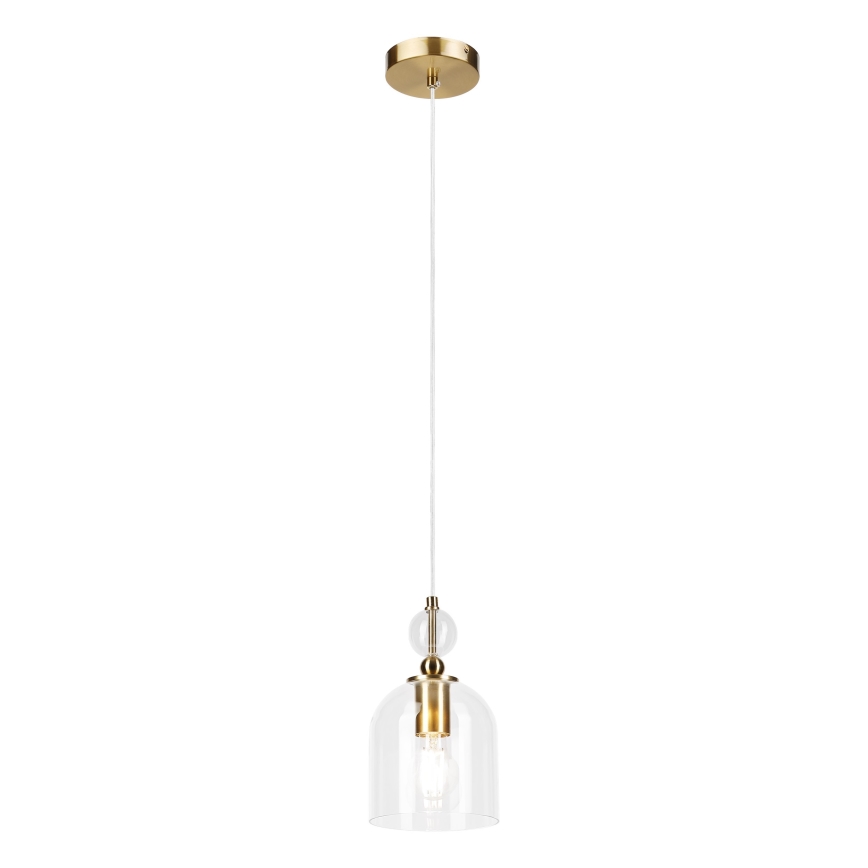 Pendel på kabel VELARE 1xE27/15W/230V guldfarvet/klar