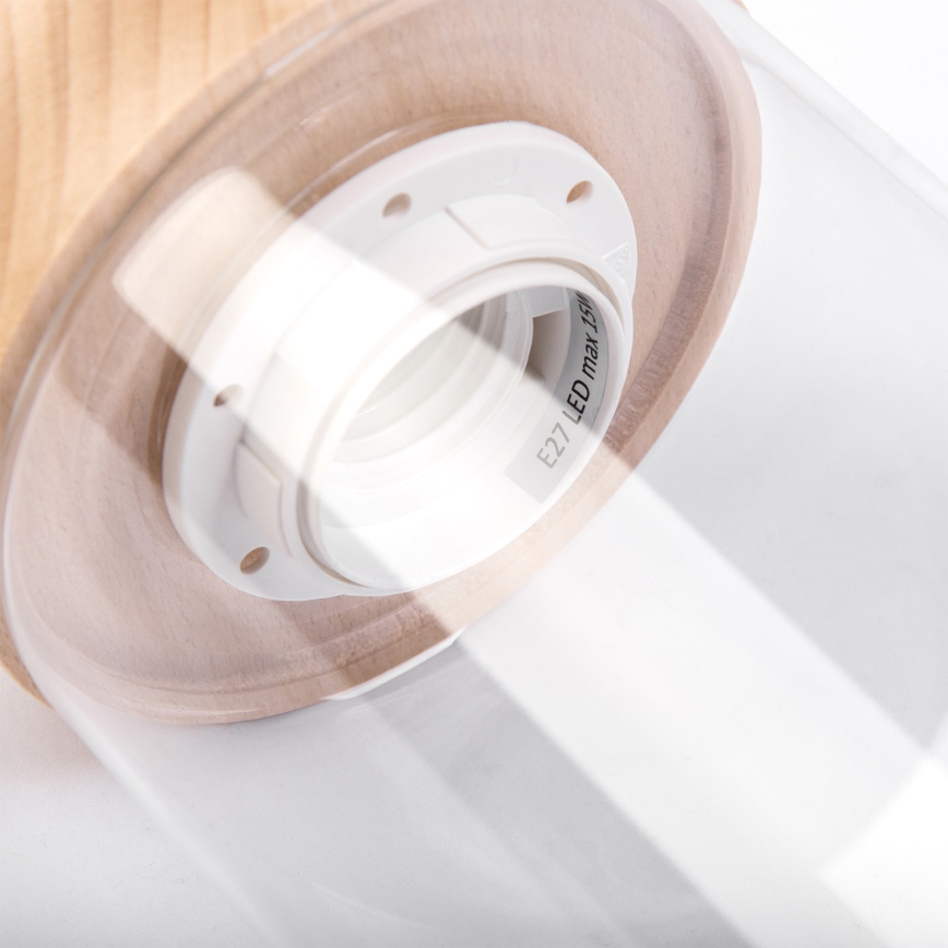 Pendel på kabel WOODNEST 3xE27/15W/230V fyrretræ/cremefarvet