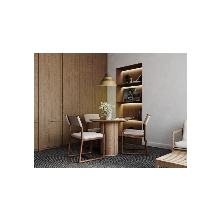 Pendel på ledning 1xE27/60W/230V Ø 33 cm massivt træ/eg/valnød/gummitræ