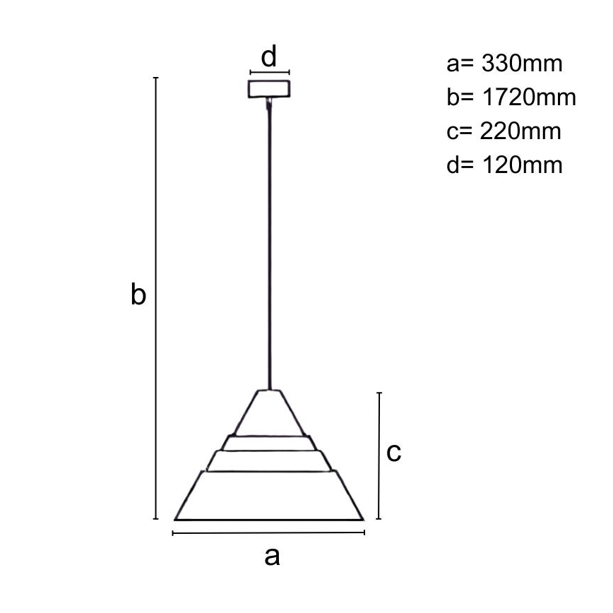 Pendel på ledning 1xE27/60W/230V Ø 33 cm massivt træ/eg/valnød/gummitræ