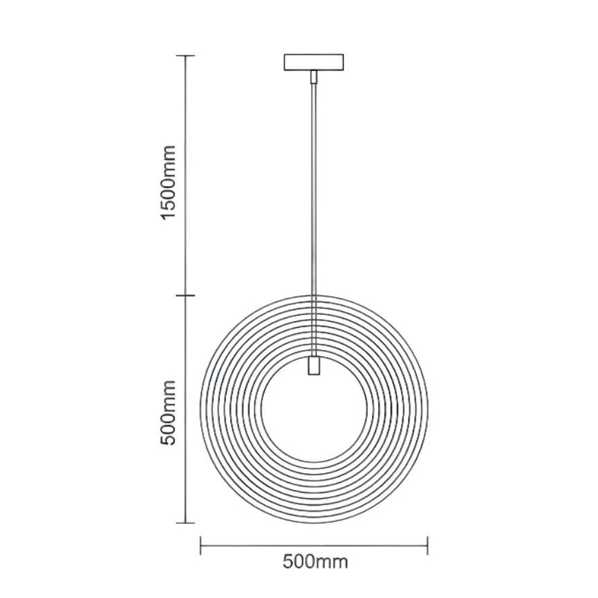 Pendel på ledning 1xE27/60W/230V Ø 50 cm massivt træ/finér/gummitræ
