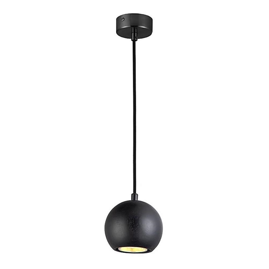 Pendel på ledning 1xGU10/10W/230V Ø 11 cm massiv/ask