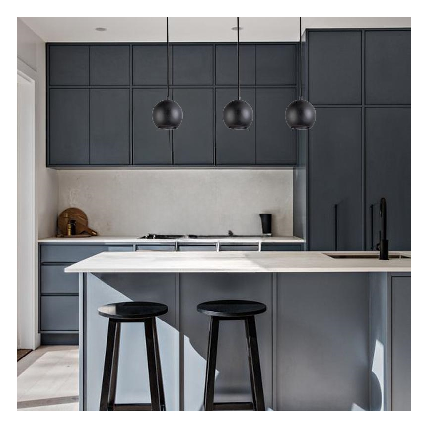 Pendel på ledning 1xGU10/10W/230V Ø 11 cm massiv/ask