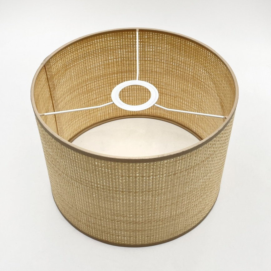 Pendel på ledning AIDA 1xE27/15W/230V Ø 25 cm egetræ/raffia