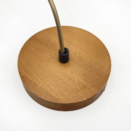 Pendel på ledning AIDA 1xE27/60W/230V Ø 35 cm eg/brun/hvid