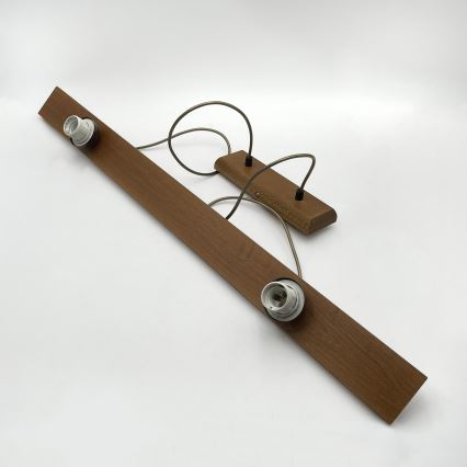 Pendel på ledning AIDA 2xE27/15W/230V Ø 35 cm eg/creme