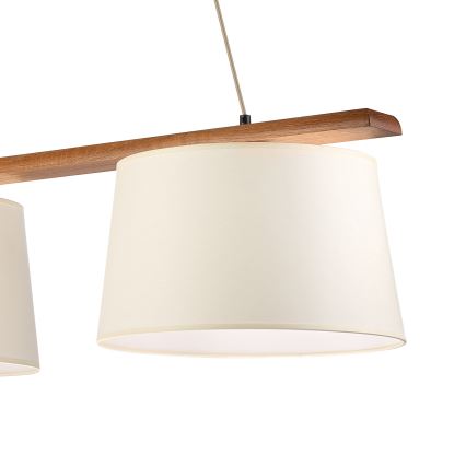 Pendel på ledning AIDA 2xE27/15W/230V Ø 35 cm eg/creme