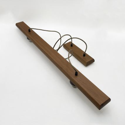 Pendel på ledning AIDA 2xE27/15W/230V Ø 35 cm eg/raffia