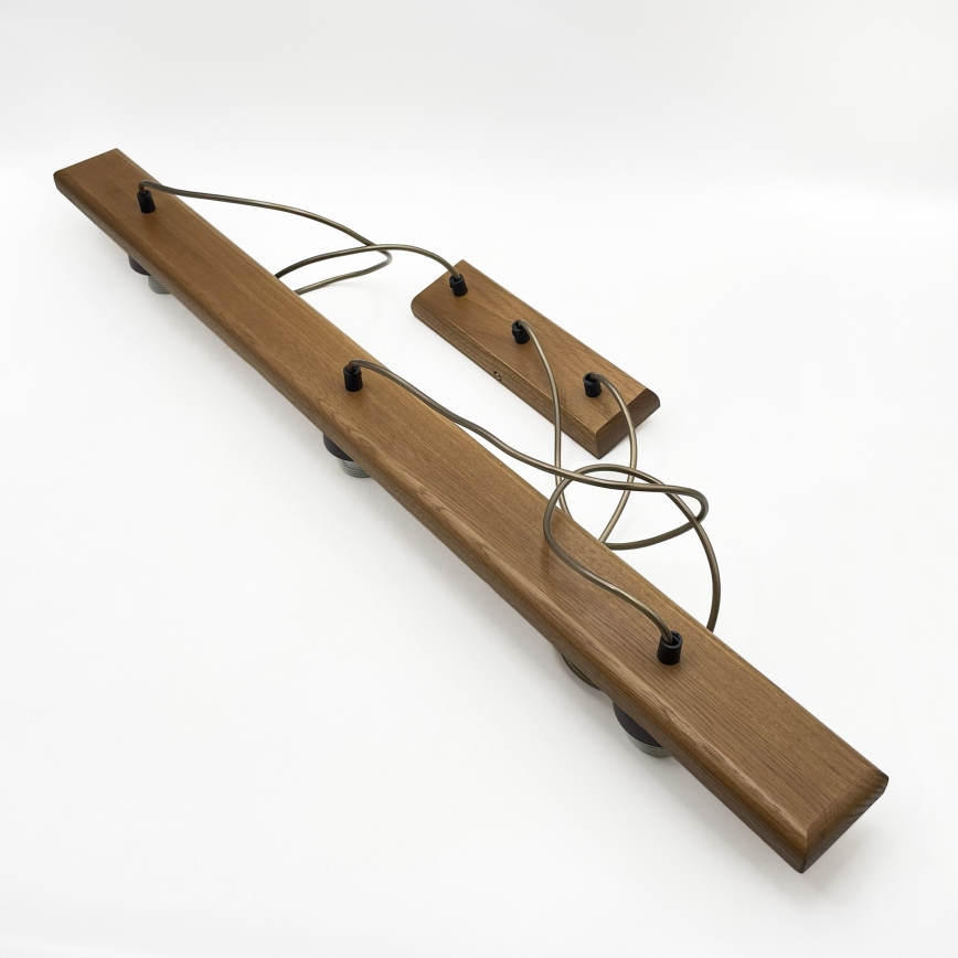 Pendel på ledning AIDA 3xE27/15W/230V Ø 25 cm eg/raffia