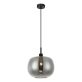 Pendel på ledning ALAN 1xE27/40W/230V røget sort