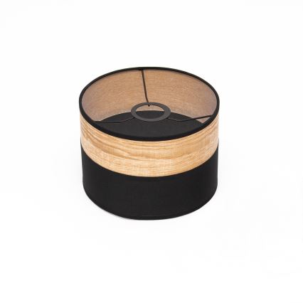 Pendel på ledning ALBA 1xE27/15W/230V Ø 20 cm sort/brun