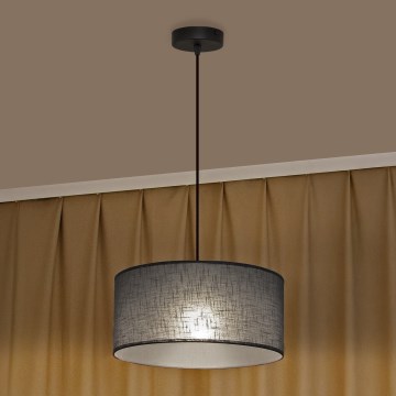 Pendel på ledning ALBA 1xE27/15W/230V Ø 40 cm, grå