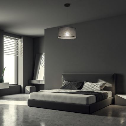 Pendel på ledning ALBA 1xE27/15W/230V Ø 40 cm, grå