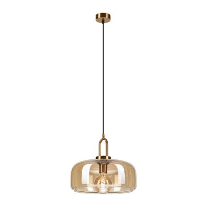 Pendel på ledning AMAYA 1xE27/15W/230V, guld/røget beige