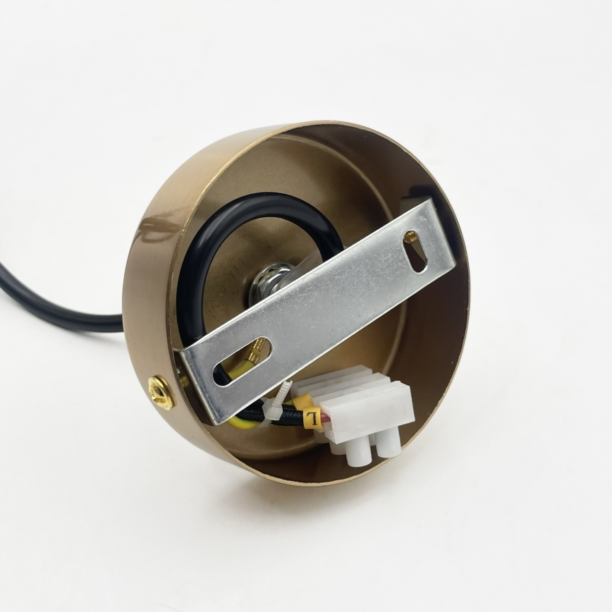 Pendel på ledning AMAYA 1xE27/15W/230V, guld/røget beige